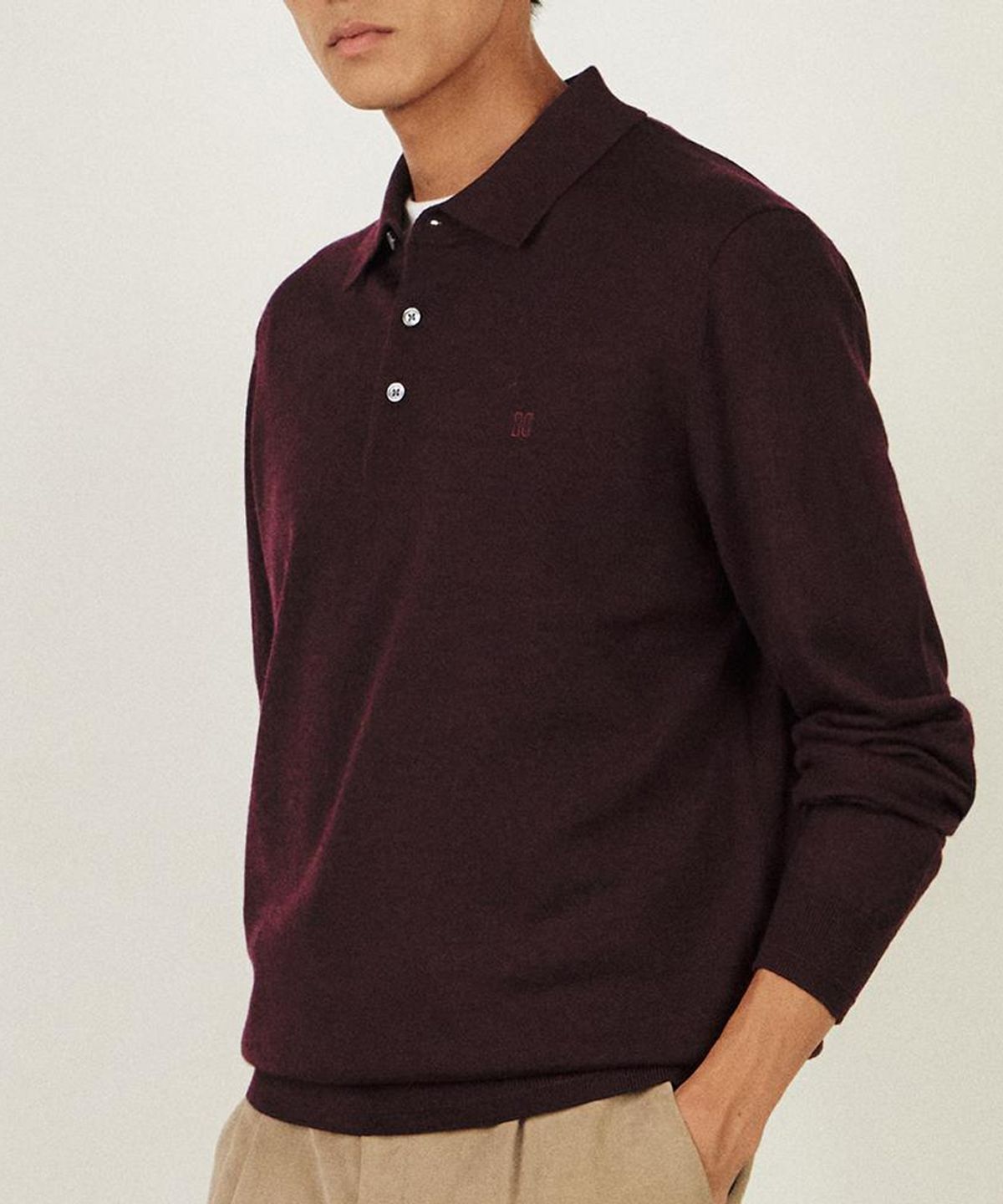 닥스셔츠(DAKS SHIRTS) 울100 워셔블 카라니트_DLW1SWTL150R1