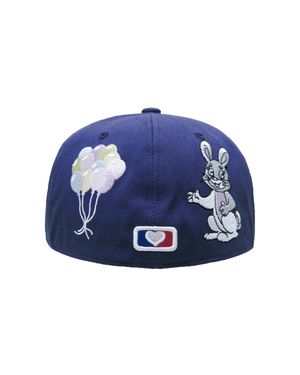 RABBIT EMBROIDERY CAP (BLUE)