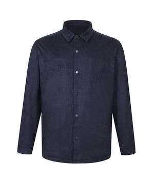 스웨이드 캐주얼 셔켓 네이비