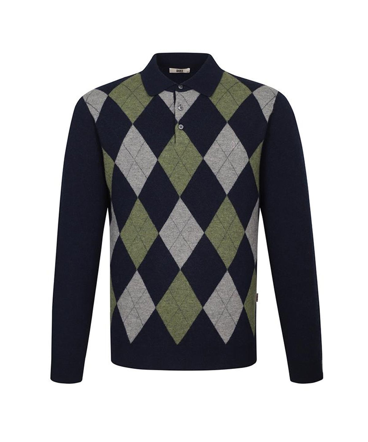 닥스셔츠(DAKS SHIRTS) 울100 아가일 카라니트_DLW1SWTL102N1