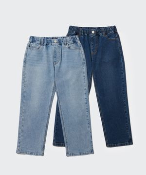 레귤러 핏 데님 팬츠 2팩 [미디엄 인디고/라이트 인디고]