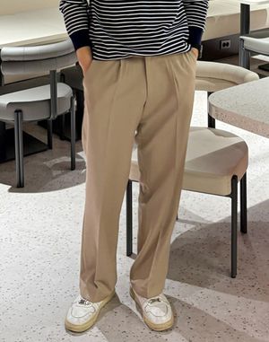 모노 진짜 원턱 와이드 슬랙스