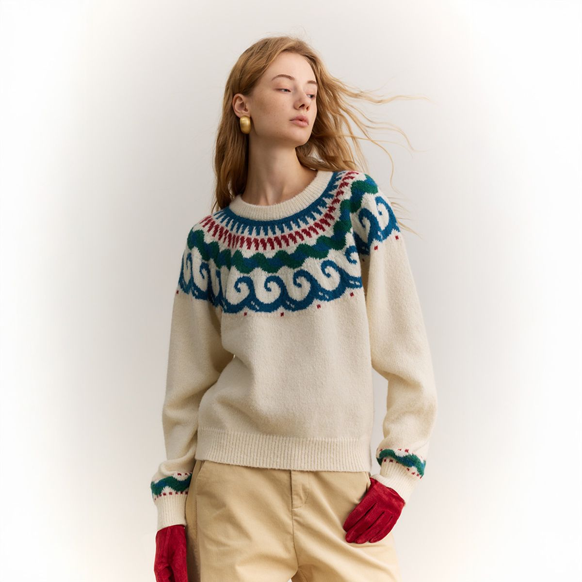 와이와이아이엠(YYIAM) YY_Fair isle vintage knit
