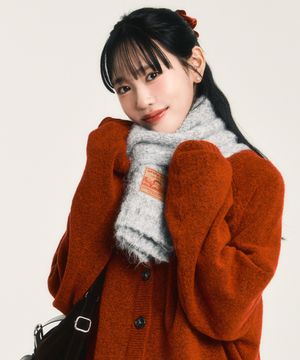 베티붑 코지 니트 머플러_그레이