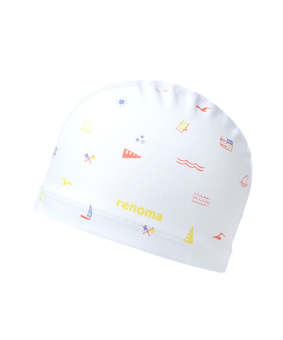 레노마수영복(RENOMASWIM) 용품 아동 썸머 일러스트 PU 수모 화이트 RO-RC2C105-WH