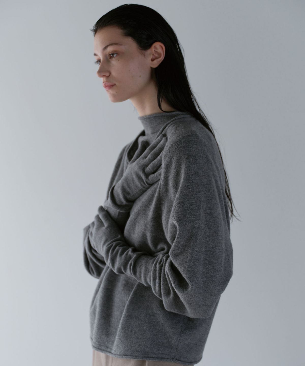 오브헤덴(OPHEDEN) Serene Wool Long Gloves (melange grey)
