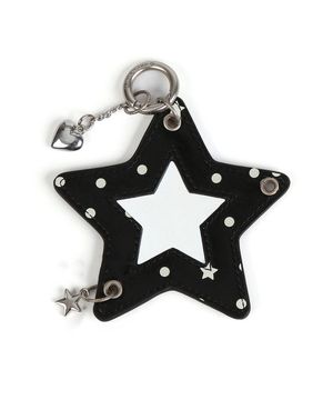 시그니처 미니 거울 키링 [스타 블랙]