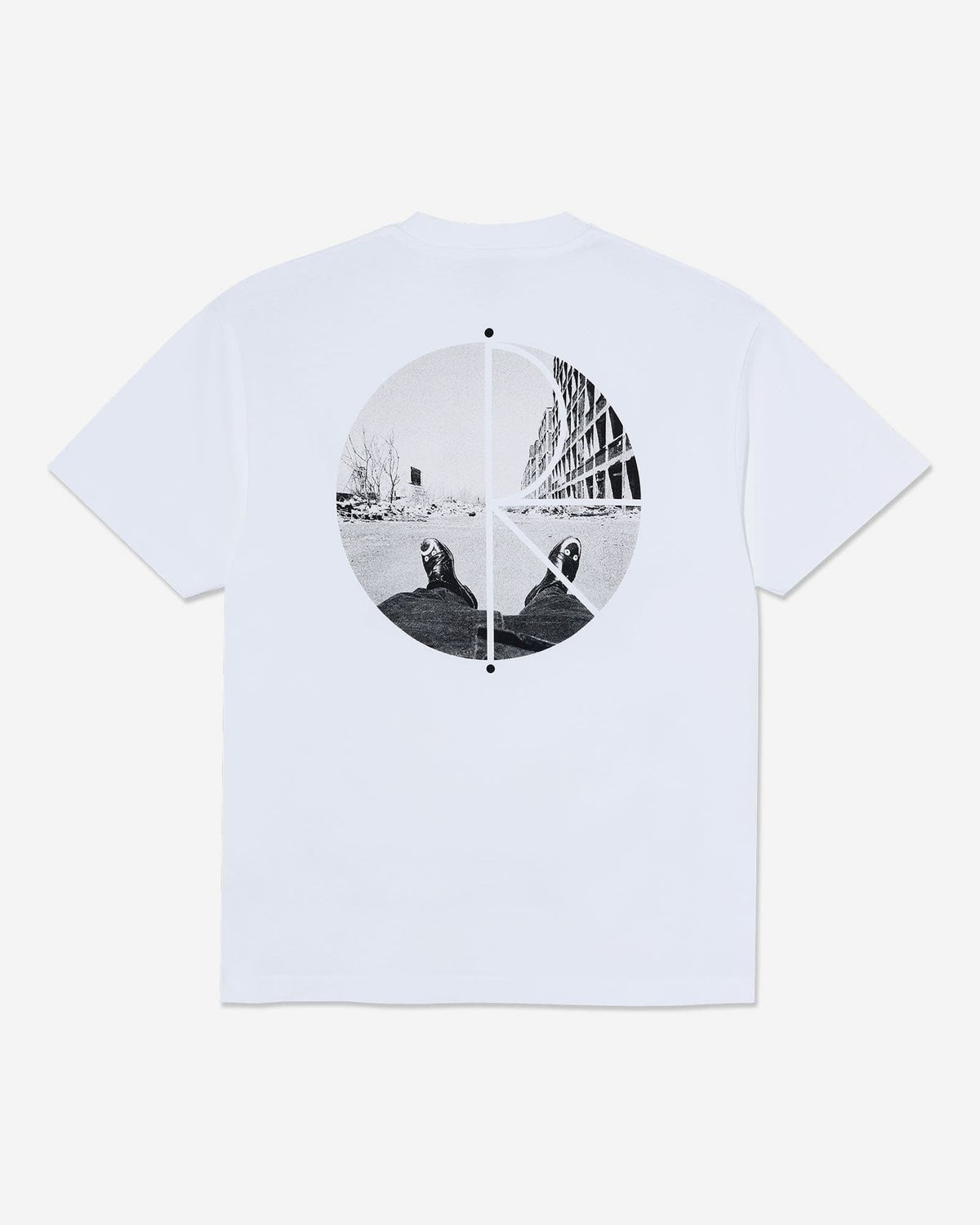 폴라(POLAR) Happy Sad Fill Logo Tee - White