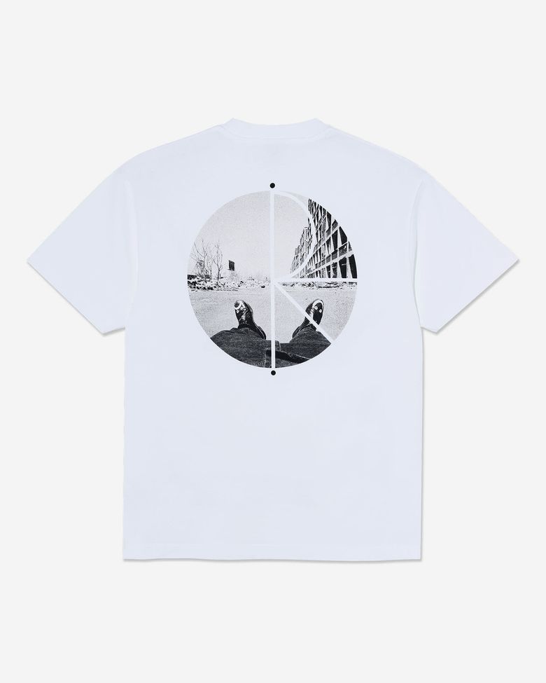 Happy Sad Fill Logo Tee - White