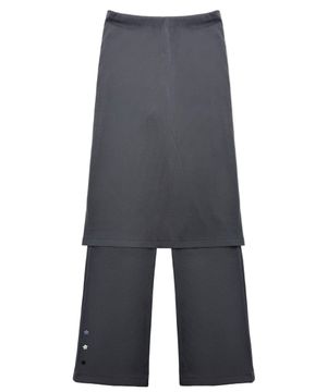코메트 별단추 레이어드 골지 치마바지_그레이