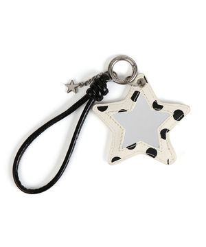 시그니처 미니 거울 키링 [스타 화이트]