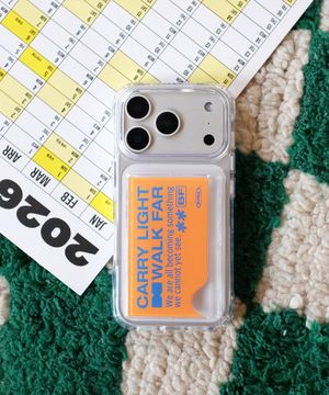 캐리라이트 오렌지 카드수납 젤하드 탱크 폰케이스