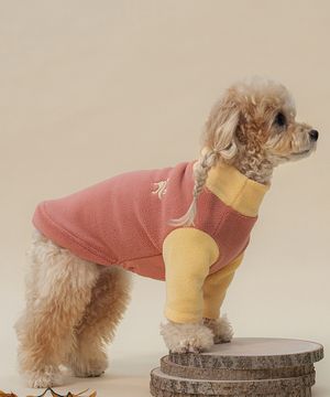 강아지 스판 후리스 브론즈