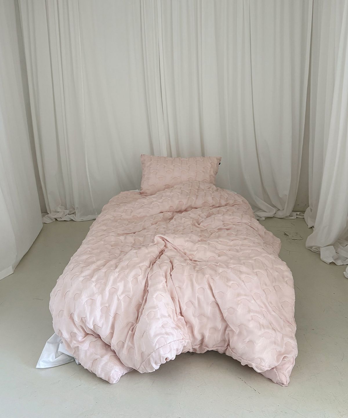 칸드(KAND) Baby pink Chiffon Peony 이불커버