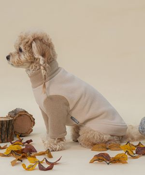 강아지 스판 후리스 베이지