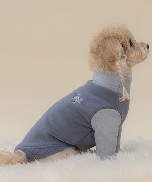 강아지 스판 후리스 그레이