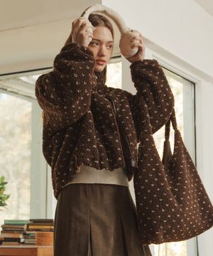 테디 플리스 집업 / 브라운