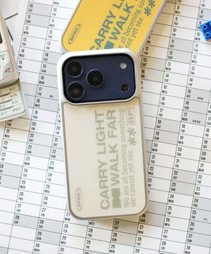 캐리라이트 크림 실버 글라스 폰케이스