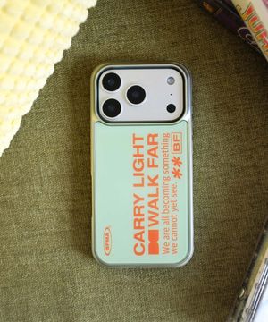 캐리라이트 그린 실버 글라스 폰케이스