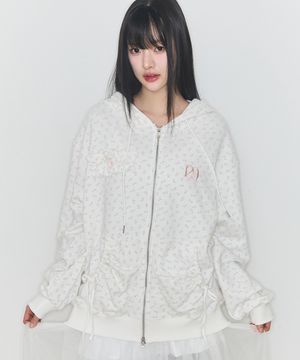 퓨어 프릴 후드 집업 플라워