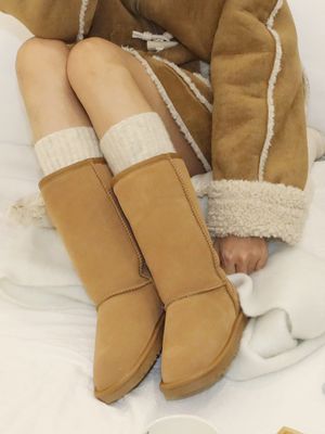 Chaco long 챠코 소가죽 롱 어그 AHFU003