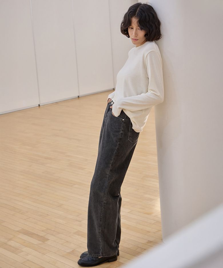 코듀로이 데님 팬츠 [차콜]