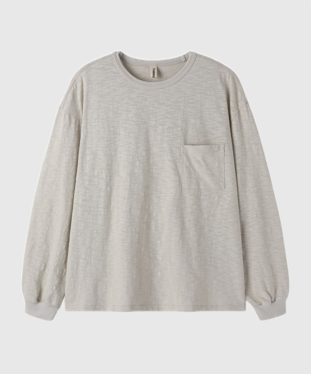타임리스 스포츠웨어(TIMELESS SPORTSWEAR) Wild Men Slub pocket L/S Tee Cream
