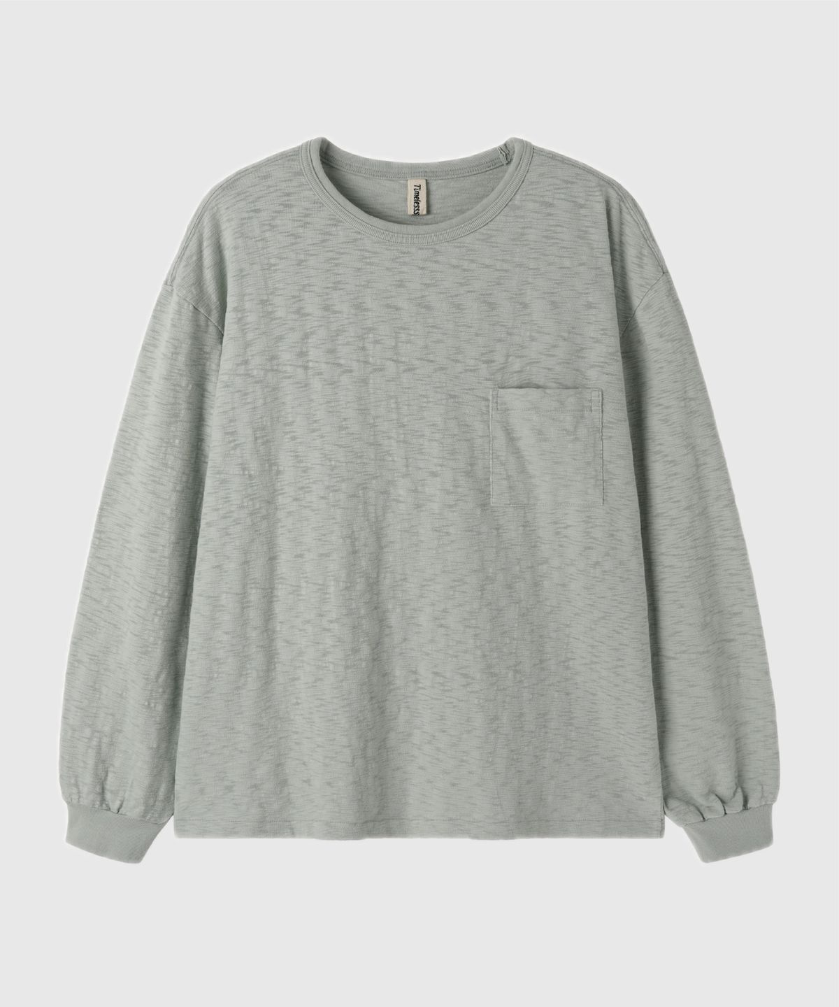 타임리스 스포츠웨어(TIMELESS SPORTSWEAR) Wild Men Slub pocket L/S Tee Milk Green