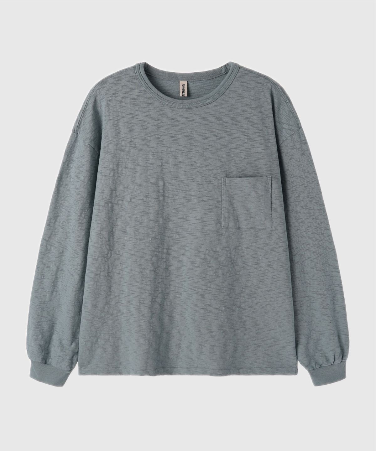 타임리스 스포츠웨어(TIMELESS SPORTSWEAR) Wild Men Slub pocket L/S Tee Dust Blue