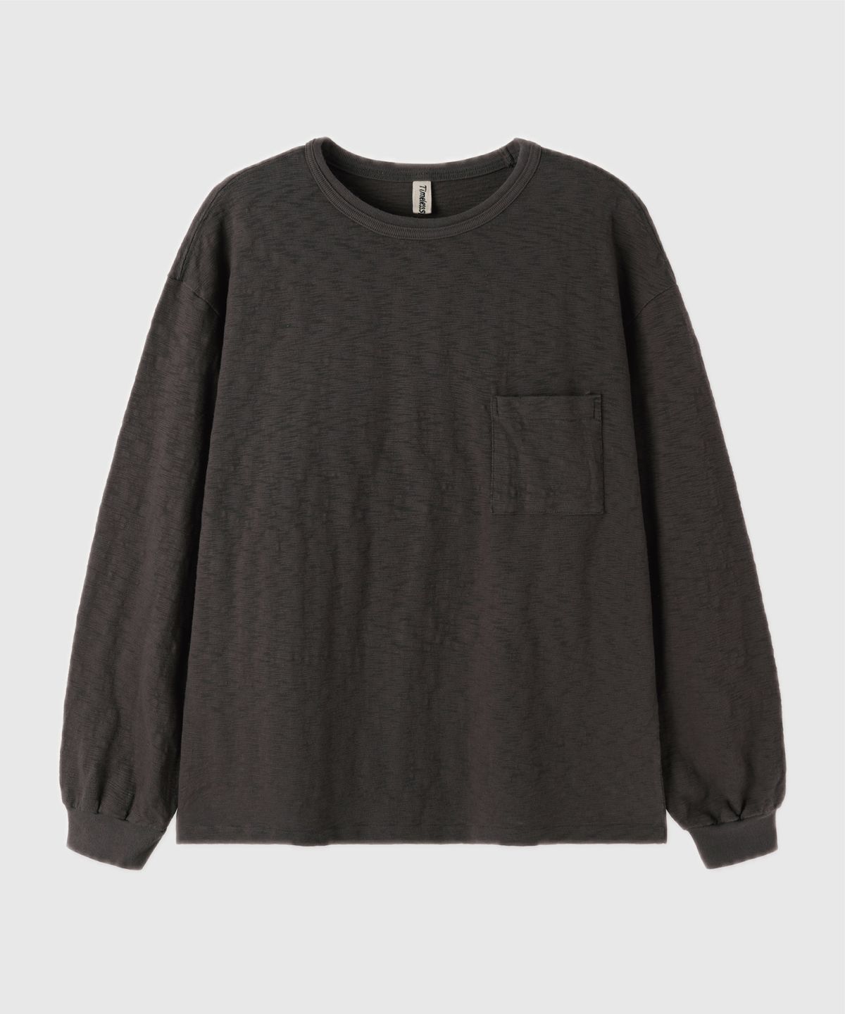 타임리스 스포츠웨어(TIMELESS SPORTSWEAR) Wild Men Slub pocket L/S Tee Chacoal