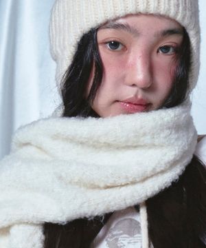 양털 에센셜 머플러 아이보리