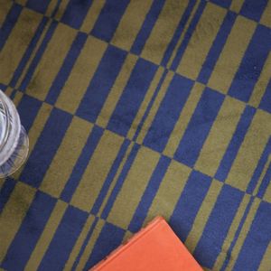 태넷 거실카페트 체크 패턴 워셔블 단모 극세사 거실 러그