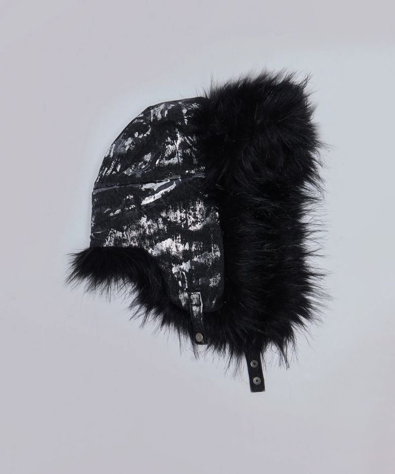 (U) 건메탈 데님 트래퍼 햇 그레이 GUNMETAL DENIM TRAPPER HAT GREY