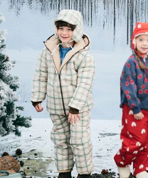 패딩 바지 [ 100% 방수 스키복 가능 ]_클래식 체크