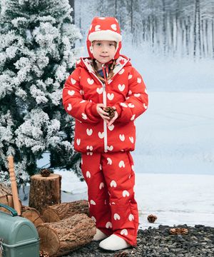 패딩 바지 [ 100% 방수 스키복 가능 ]_레드