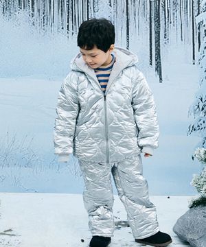 패딩 바지 [ 100% 방수 스키복 가능 ]_실버