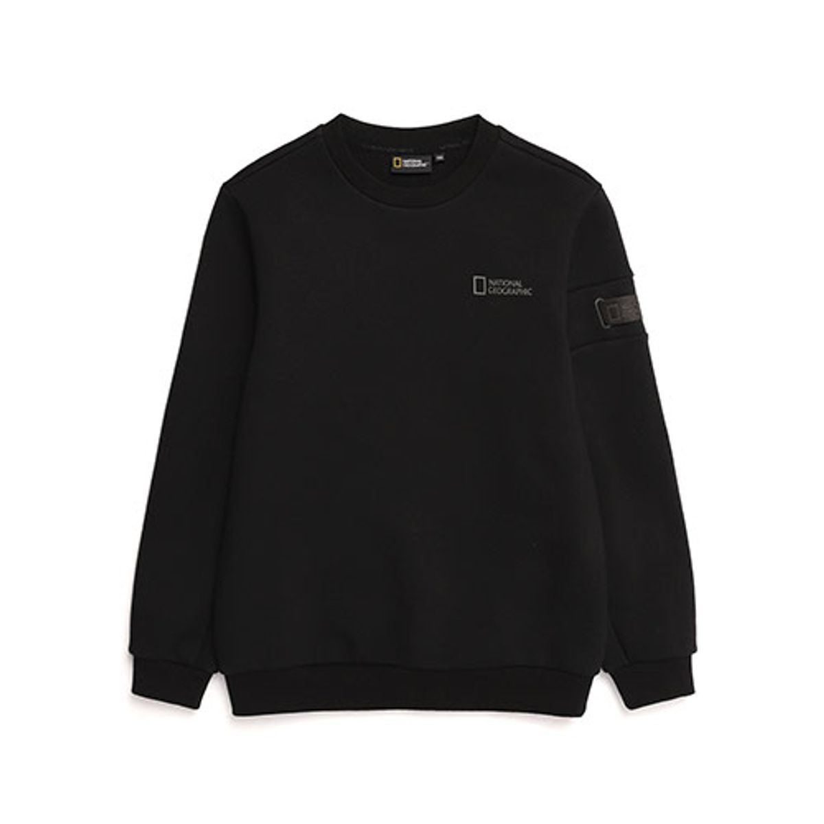 내셔널지오그래픽 키즈(NATIONAL GEOGRAPHIC KIDS) N213KSW240 머레이 백 로고 맨투맨 티셔츠 CARBON BLACK