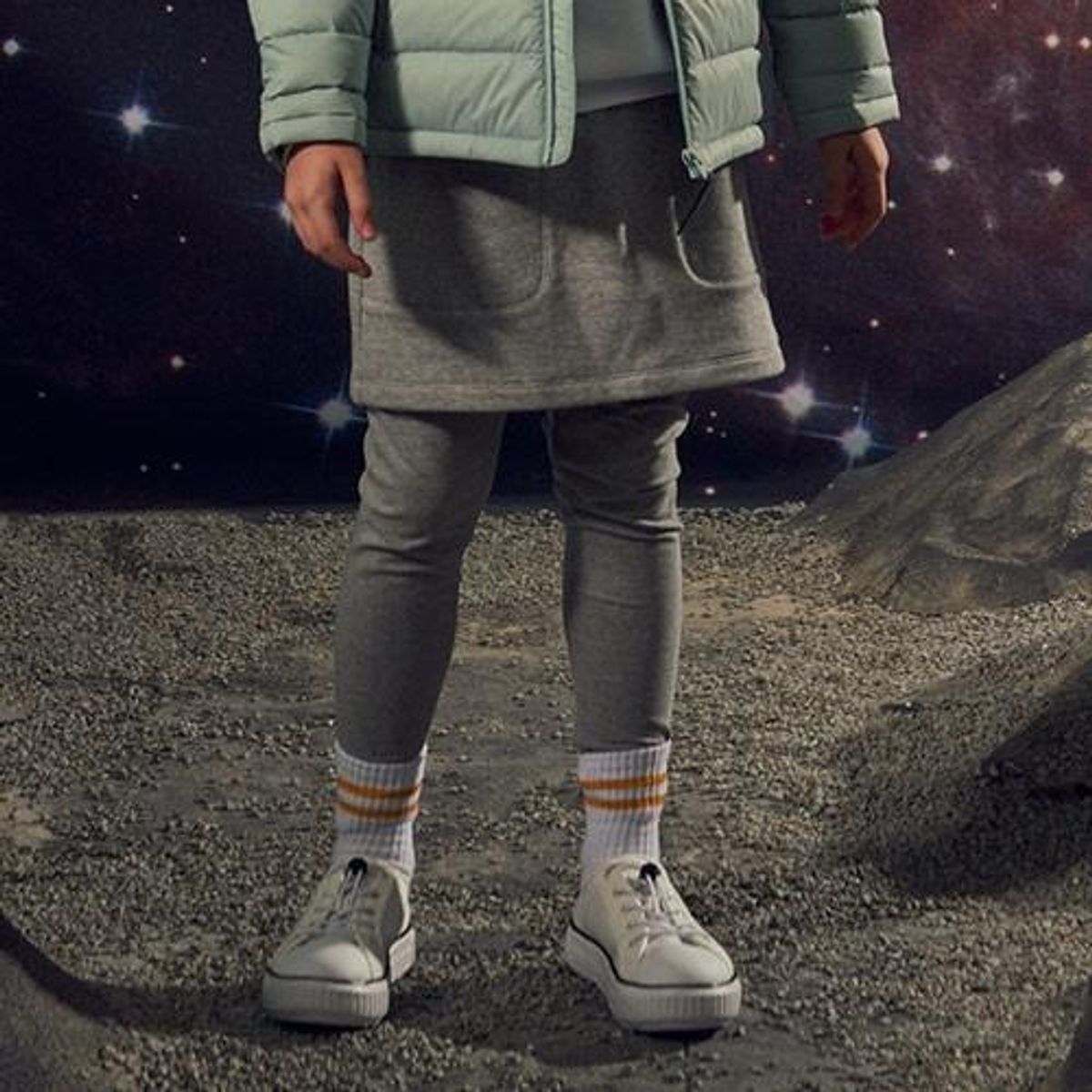 내셔널지오그래픽 키즈(NATIONAL GEOGRAPHIC KIDS) N213KLG390 여아 피치 레깅스 M GREY
