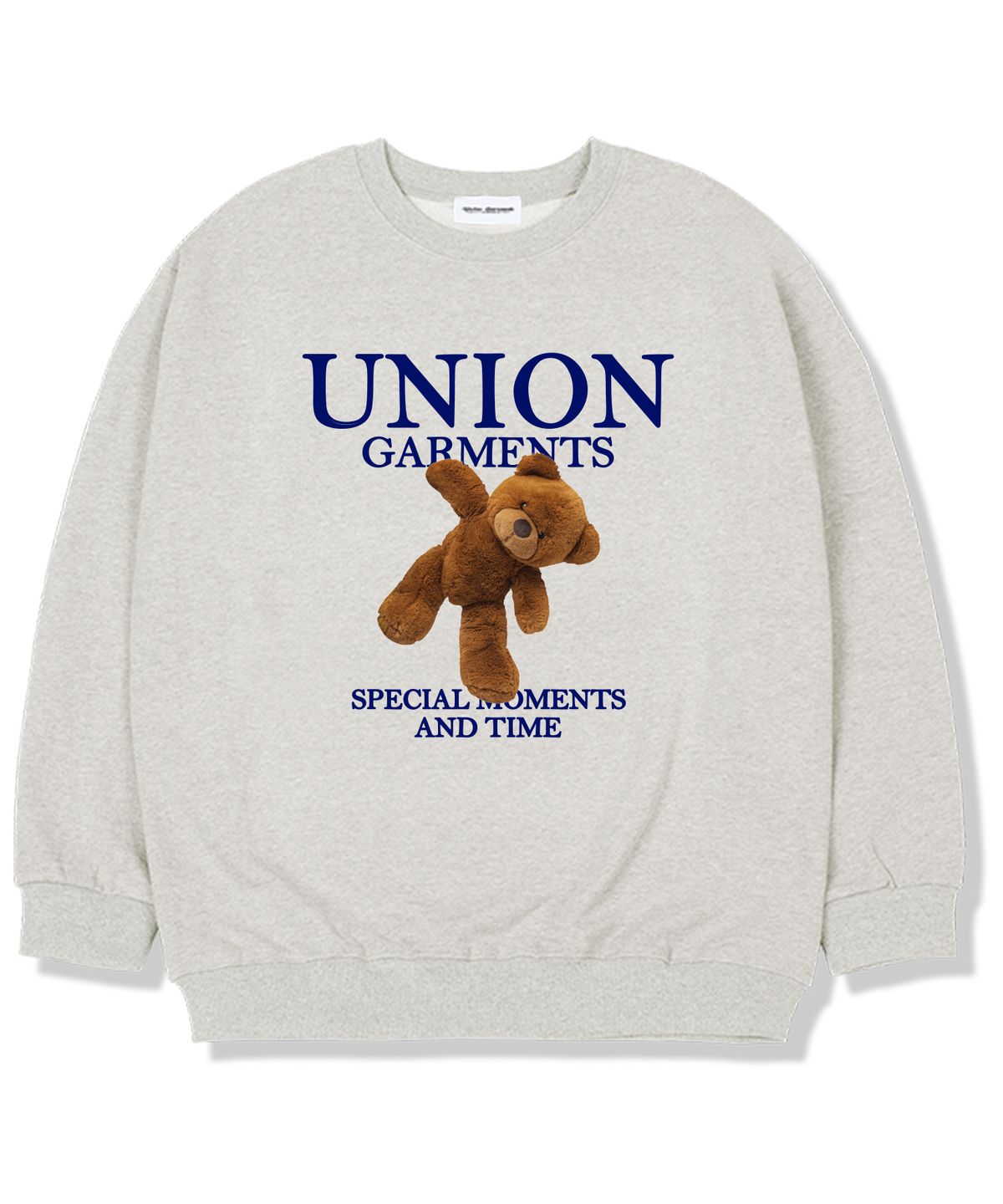 유니온가먼츠(UNION GARMENTS) 모먼트 기모안감 오버핏 맨투맨 티셔츠 오트밀