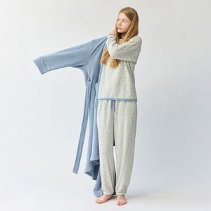 로지 플라워 와플 여성 잠옷 세트