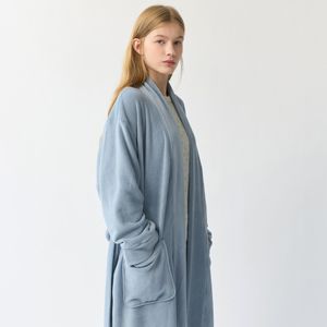 오즈 여성 후리스 로브 가운 잠옷