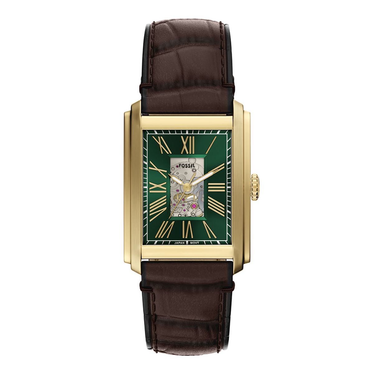 파슬(FOSSIL) ME3271 (Carraway) 캐러웨이 스퀘어 스켈레톤 남성 가죽시계