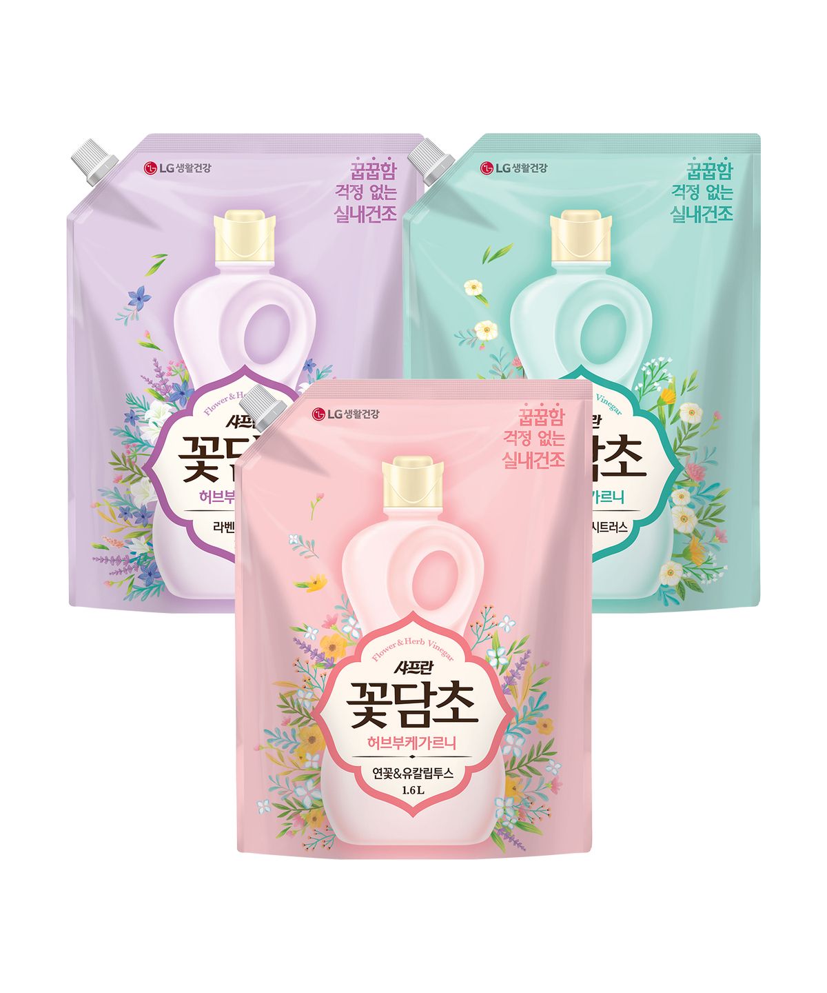 아우라(AURA) [옵션선택] 샤프란 꽃담초 섬유유연제 리필 1.6L x 4개