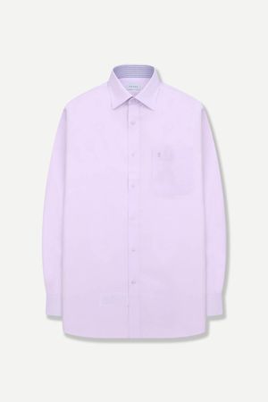 모달혼방 배색 포인트 일반핏 셔츠 바이올렛 YEFSBR122VI