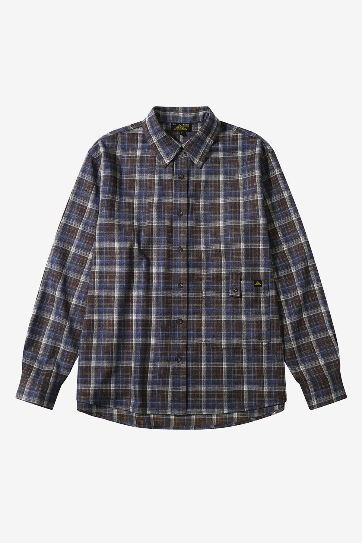 르몽생미셸(LE MONT ST MICHEL) Smooth flannel Check shirts_Brown