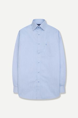 마이크로 스트라이프 스탠다드 일반핏 셔츠 블루 YEFSBR131BL