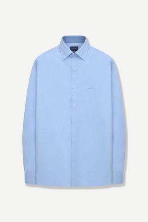 모달 블렌드 솔리드 드레스 슬림핏 셔츠 블루 YEFSBS161BL