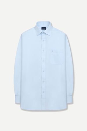 베이직 옥스포드 배색 일반핏 셔츠 블루 YEFSBR118BL