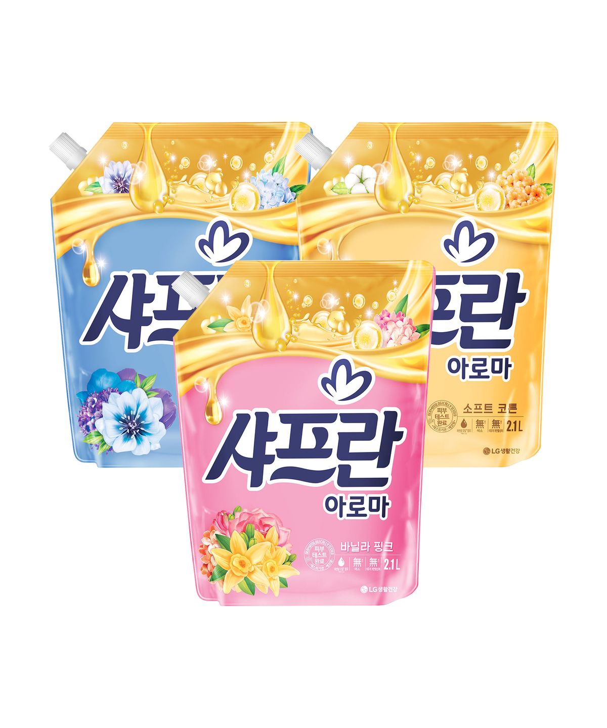 아우라(AURA) [옵션선택] 샤프란 아로마 섬유유연제 리필 2.1L x 6개