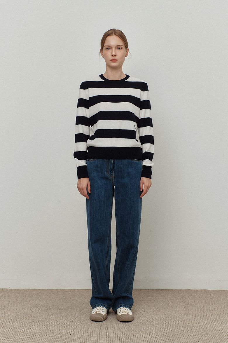 Blue jeans straight Denim Pants_blue